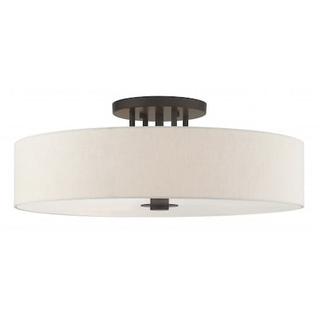 Livex Lighting English BronzeSemi Flush, 6 Light 45848-92