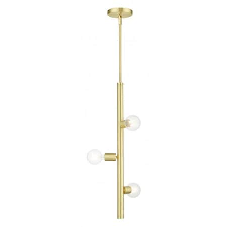 Livex Lighting Satin BrassPendant, 3 Light 45863-12