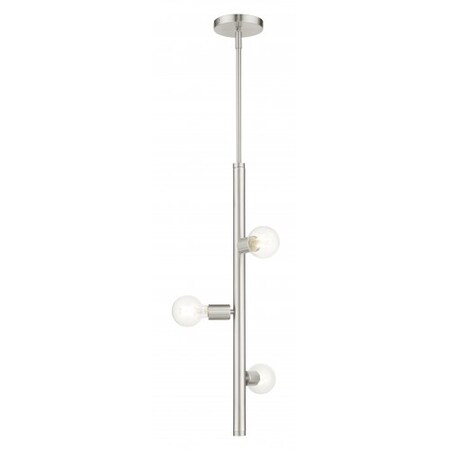 Livex Lighting Brushed Nickel Pendant, 3 Light 45863-91