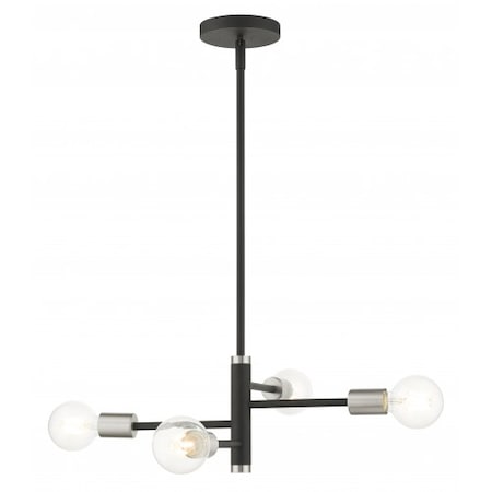 Livex Lighting Black Chandelier, 4 Light 45864-04