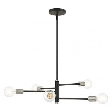 Livex Lighting Black Chandelier, 5 Light 45865-04