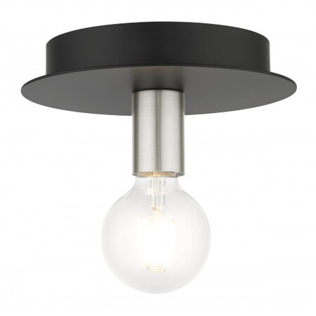 Livex Lighting Black Flush Mount, 1 Light 45871-04