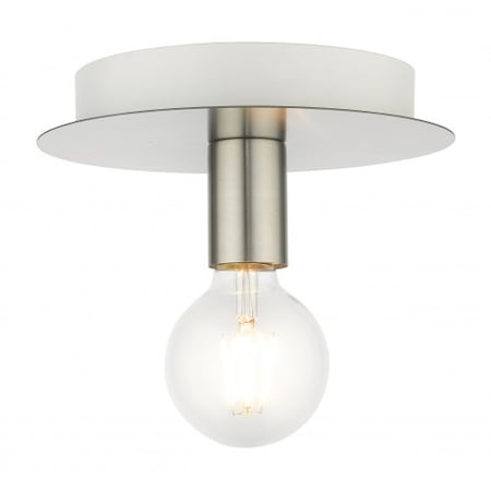 Livex Lighting Brushed Nickel Flush Mount, 1 Light 45871-91