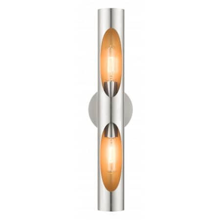 Livex Lighting Brushed Nickel ADA Sconce, 2 Light 45892-91