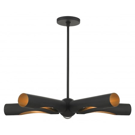 Livex Lighting Black Chandelier, 5 Light 45895-04