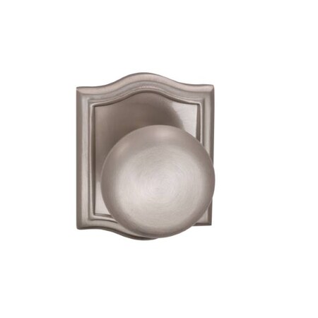 Omnia Knob with Arched Rose Dummy Pair Knob Satin Nickel 458 458AR/0.PD15