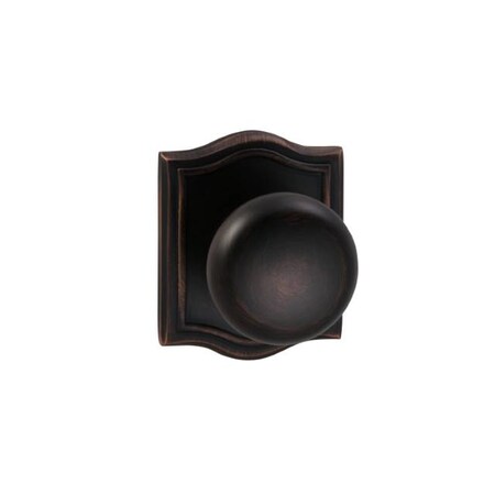 Omnia Knob Arched Rose Pass Knob 2-3/8" BS Full Lip Strike Tuscan Bronze 458 458AR/238F.PATB