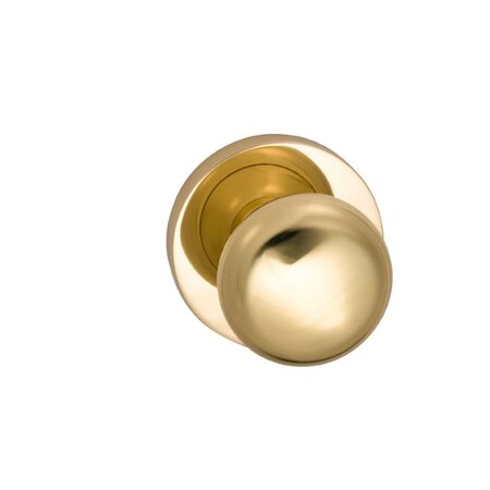 Omnia Knob Modern Rose Pass Knob 2-3/4" BS Full Lip Strike Bright Brass 458 458MD/234F.PA3