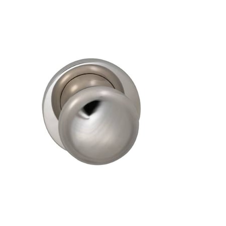 Omnia Knob Modern Rose Pass Knob 2-3/8" BS Full Lip Strike Bright Nickel 458 458MD/238F.PA14