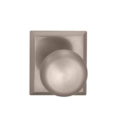Omnia Knob with Rectangular Rose Dummy Pair Knob Satin Nickel 458 458RT/0.PD15
