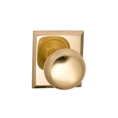 Omnia Knob Rectangular Rose Pass Knob 2-3/8" BS Full Lip Bright Brass 458 458RT/238F.PA3