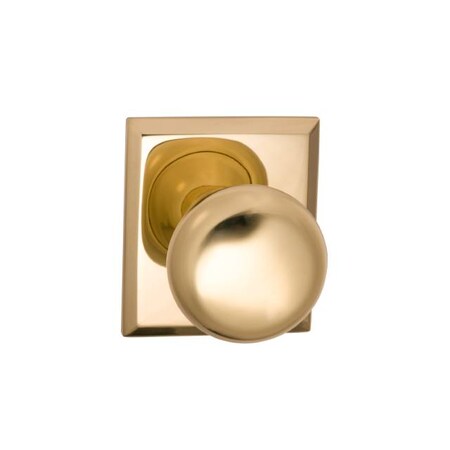 Omnia Knob Rectangular Rose Pass Knob 2-3/8" BS T Strike Bright Brass 458 458RT/238T.PA3