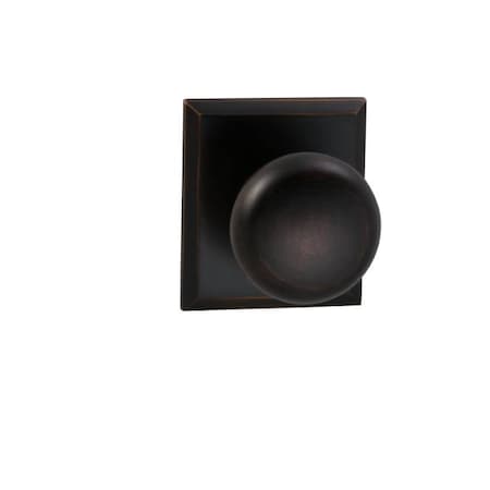 Omnia Knob Rectangular Rose Priv Knob 2-3/8" BS T Strike Tuscan Bronze 458 458RT/238T.PRTB