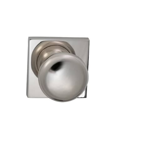 Omnia Knob with Square Rose Single Dummy Knob Bright Nickel 458 458SQ/0.SD14