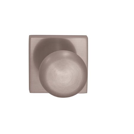 Omnia Knob Square Rose Priv Knob 2-3/8" BS T Strike Satin Nickel 458 458SQ/238T.PR15