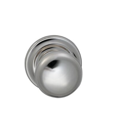 Omnia Knob with Traditional Rose Dummy Pair Knob Bright Nickel 458 458TD/0.PD14