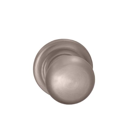Omnia Knob with Traditional Rose Single Dummy Knob Satin Nickel 458 458TD/0.SD15