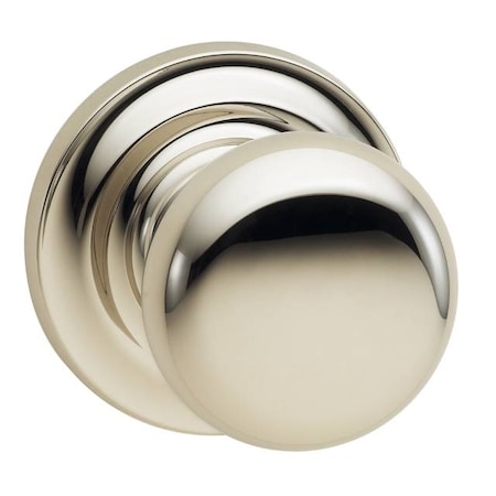Omnia Knob Traditional Rose Pass Knob 2-3/4" BS T Strike Bright Nickel 458 458TD/234T.PA14