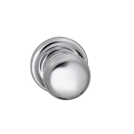 Omnia Knob Traditional Rose Priv Knob 2-3/4" BS T Strike Bright Chrome 458 458TD/234T.PR26