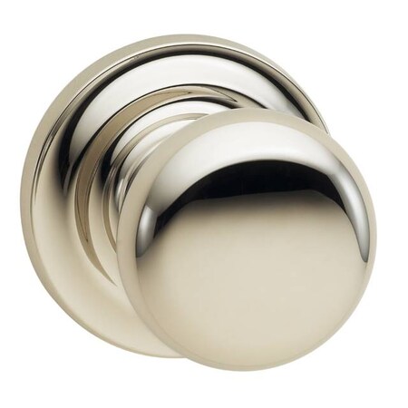 Omnia Knob Traditional Rose Pass Knob 2-3/8" BS Full Lip Bright Nickel 458 458TD/238F.PA14