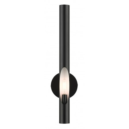 Livex Lighting Shiny Black ADA Single Sconce, 1 Light 45911-68