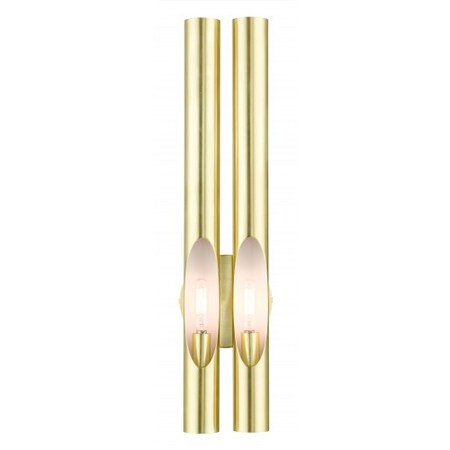 Livex Lighting Satin BrassADA Double Sconce, 2 Light 45912-12