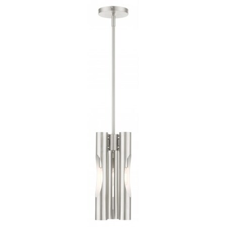 Livex Lighting Brushed Nickel Pendant Chandelier, 3 Ligh 45913-91