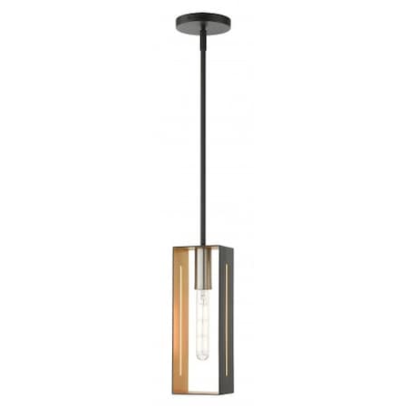 Livex Lighting Textured Black with Brushed Nickel Accen 45951-14
