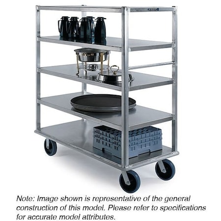 Lakeside Aluminum Queen Mary Banquet Cart - 5 Shelf, All Edges Down, 27"x64" 4565