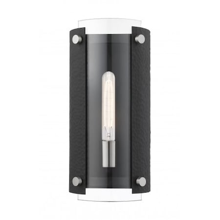 Livex Lighting Black with Brushed Nickel Accents Sconce 45990-04