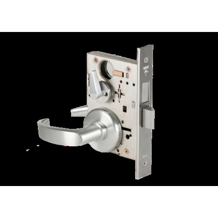 Best Mortise 45H Lock, Privacy, Lever, Rose, Satin Chrome AM, LH 45H0L14H626AMLH
