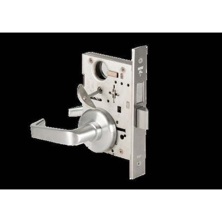 Best Mortise 45H Lock, Privacy, Lever, Rose, Satin Chrome AM, LH 45H0L15H626AMLH