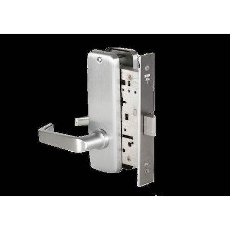 Best Mortise 45H Lock, Privacy, Lever, Escutcheon, Satin Chrome AM, LH 45H0L15J626AMLH