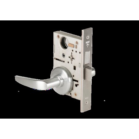 Best Mortise 45H Lock, Privacy, Lever, Rose, Satin Chrome AM, LH 45H0L16H626AMLH