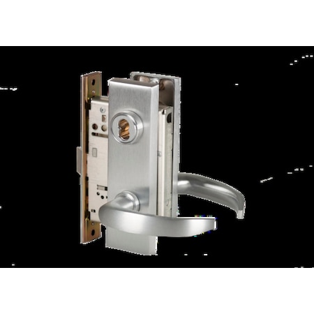 Best Mortise 45H Lock, Office, Lever, Escutcheon, Satin Chrome, LH 45H7A14M626RH