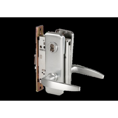 Best Mortise 45H Lock, Office, Lever, Escutcheon, Satin Chrome AM, LH 45H7A16J626AMLH