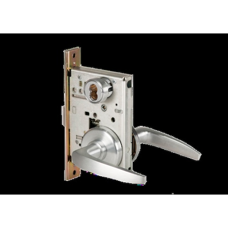 Best Mortise 45H Lock, Entry, Lever, Rose, Satin Chrome AM, LH 45H7AB16H626AMLH