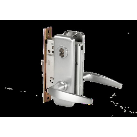 Best Mortise 45H Lock, Storeroom, Lever, Escutcheon, Sat Chr AM, LH 45H7D16J626AMLH