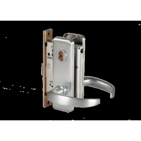 Best Mortise 45H Lock, Classroom, Lever, Escutcheon, Sat Chr AM, RH 45H7R14J626AMRH