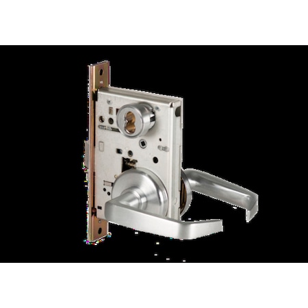 Best Mortise 45H Lock, Dormitory, Lever, Rose, Satin Chrome AM, LH 45H7T15H626AMLH