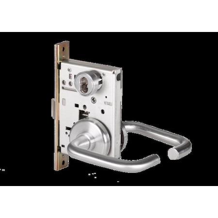 Best Mortise 45H Lock, Dormitory, Lever, Escutcheon, Sat Chr, RH 45H7T3H626RH