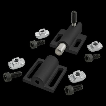 80/20 Black Deadbolt W/ Top Latch-45 Series 45-2053-BLACK