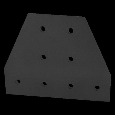 80/20 Black 45 S 8 Hole Tee Joining Plate 45-4355-BLACK