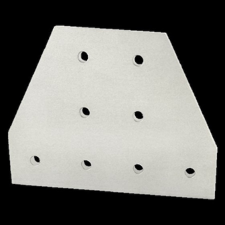 80/20 TeeJoiningPlate, Alum, Silver, 135mm, 6mm 45-4355