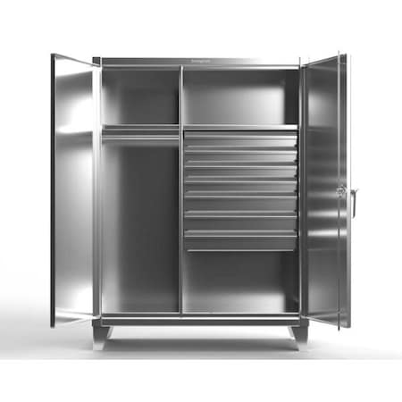 Strong Hold 12 ga. Wardrobe Storage Cabinet, 48 in W, 66 in H 45-W-242-7DB-SS