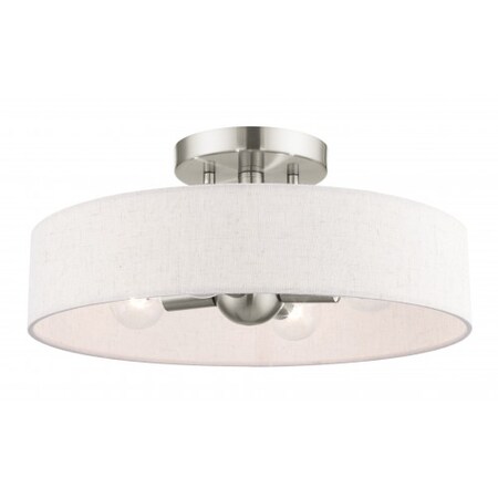 Livex Lighting Brushed NickelSemi Flush, 4 Light 46037-91