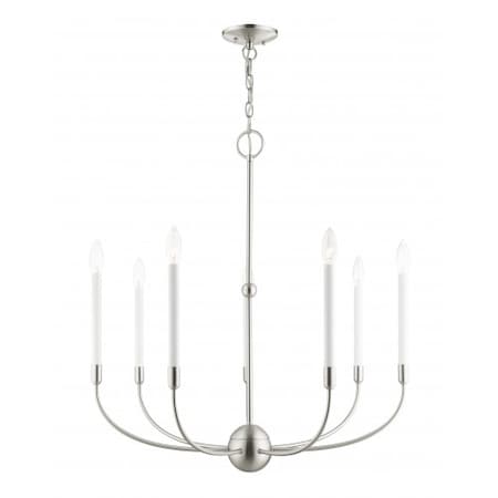Livex Lighting Brushed Nickel Chandelier, 7 Light 46067-91
