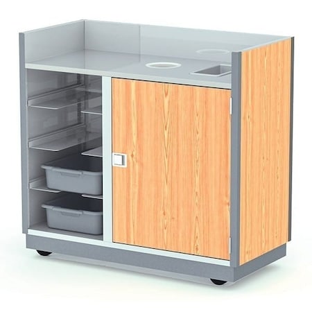 Lakeside Mobile Bussing Station w/Laminate Exterior-Holds (4) Bus Tubs 4612