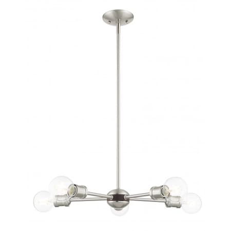 Livex Lighting Brushed Nickel with Bronze Accents Chand 46135-91