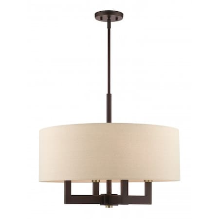 Livex Lighting Bronze with Antique Brass Accents Chande 46166-07